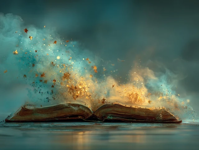 Spiritual Background Open Bible Golden Glow Peace