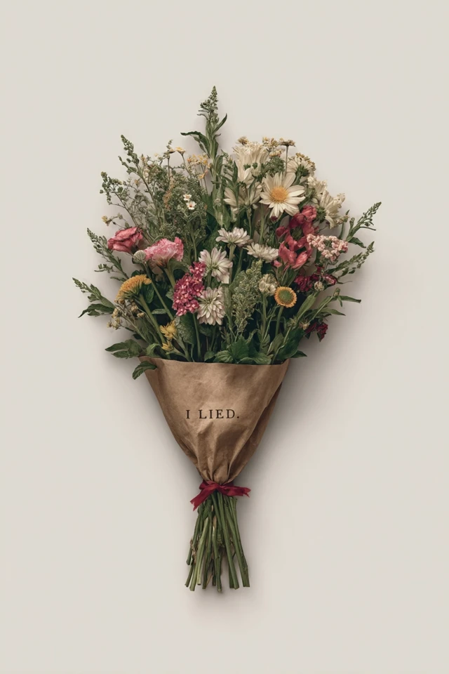 Mixed Flower Bouquet Wrapped in Paper I LIED