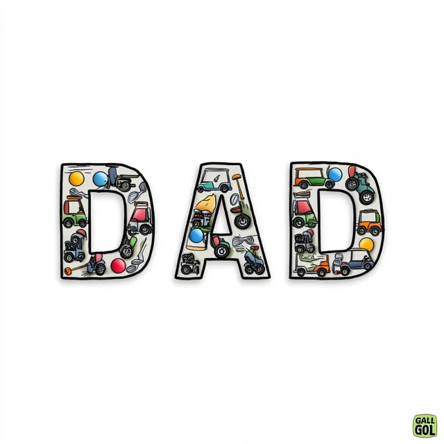Dad Golf Themed Design for Fathers Day