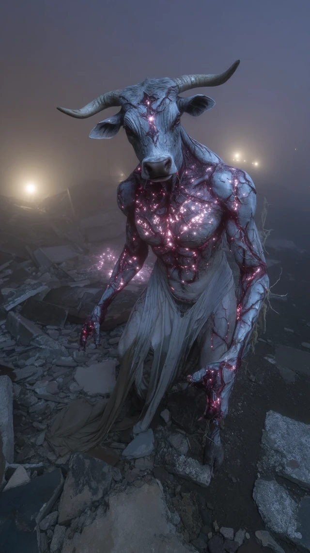 Earthquake Monster Cow Taiwan Night Scene
