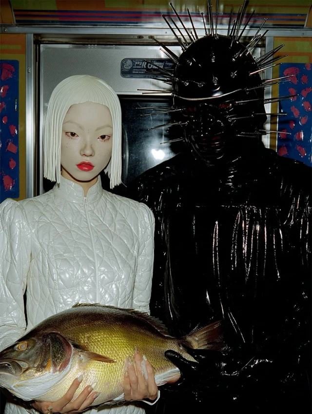 Avant Garde Fashion Surreal Subway Scene