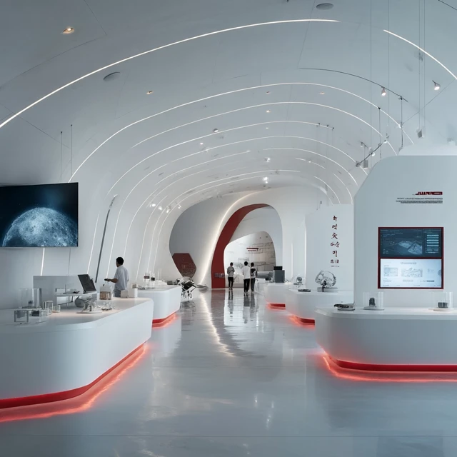 Modern High Tech Museum Interior Design