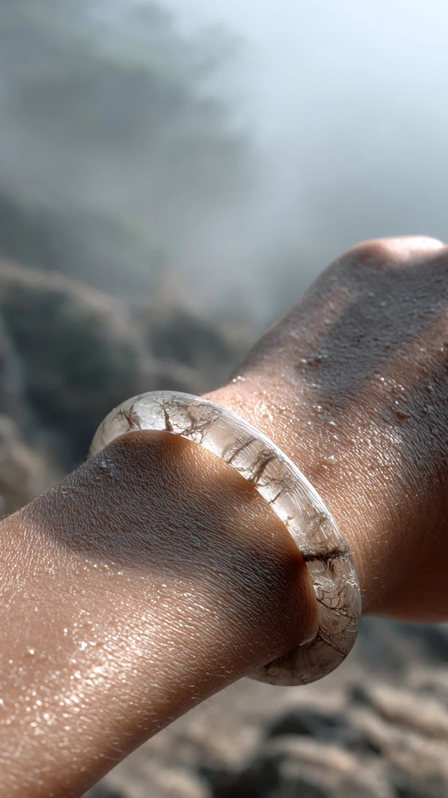 Futuristic Bracelet Blending into Skin Minimal Aesthetic