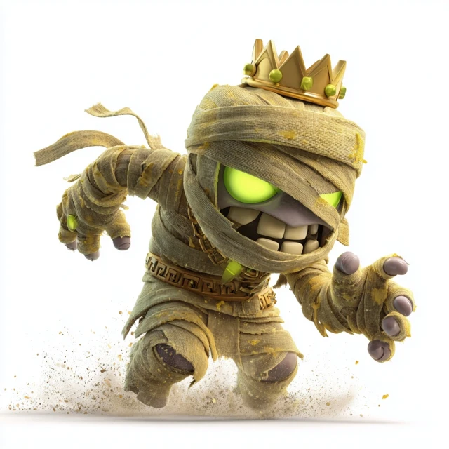 Clash Royale Mummy Monster 3D Render Art