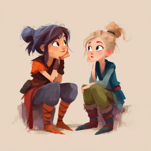 DreamWorks Style Women Illustration