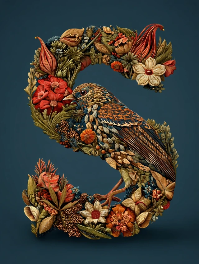 Nature Letter S Illustration