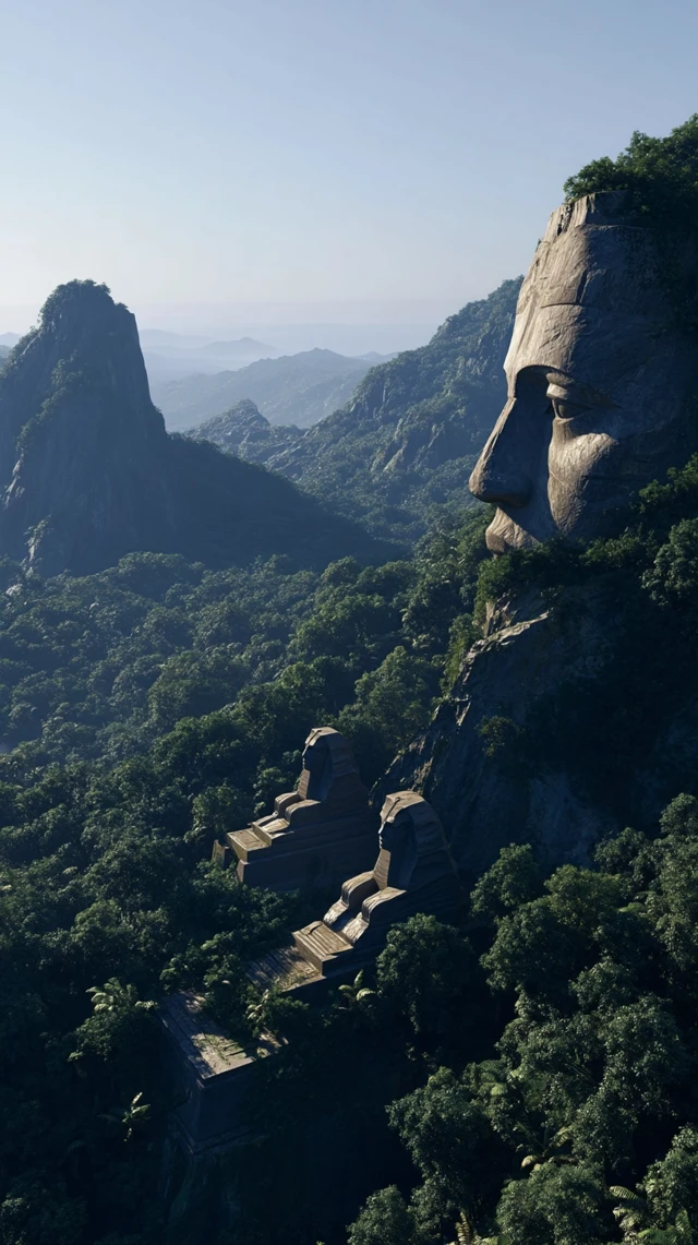 Ancient Sphinxes in a Tropical Rainforest