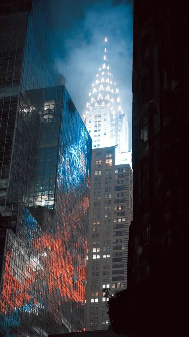 Chrysler Building at Night NYC Moody Photography