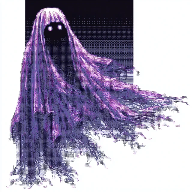 Violet Veil Sect Emblem: Pixel Art