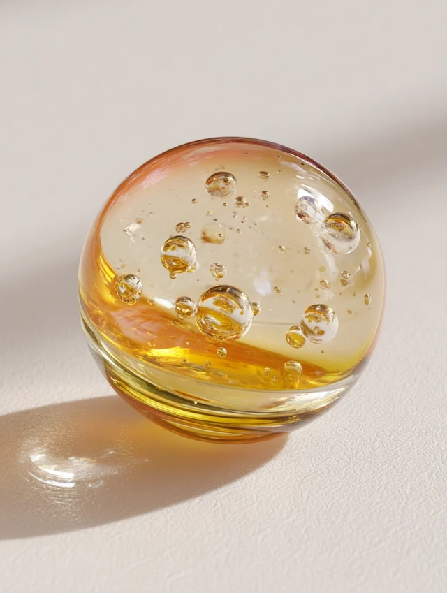 Liquid Bubble Under Microscope Beige Amber 8K