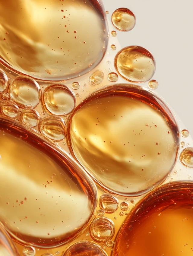 Liquid Bubble Under Microscope Beige Amber 8K