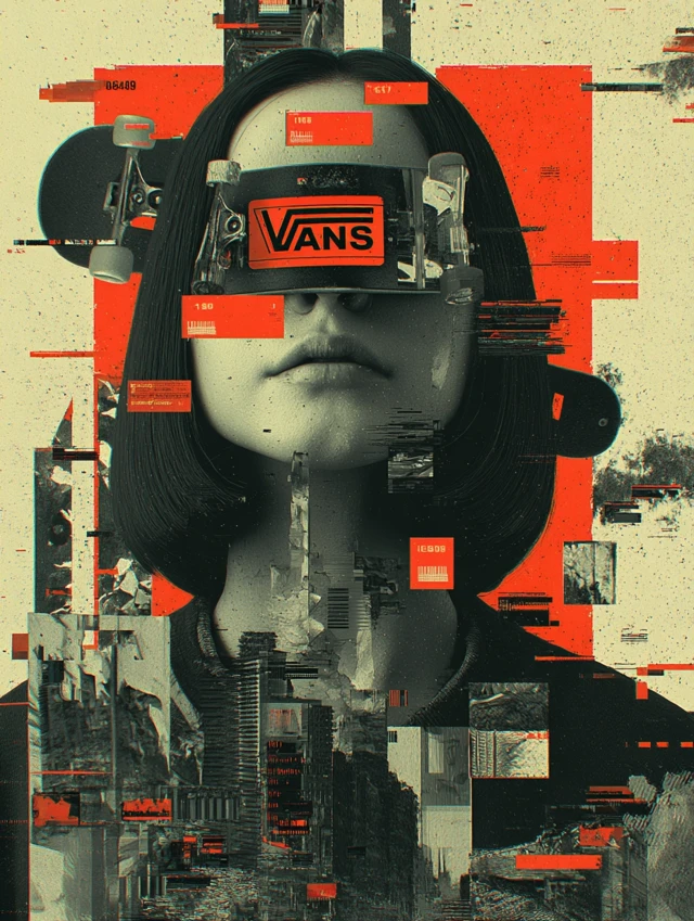 Faceless Woman Vans Skatepark Abstract Art