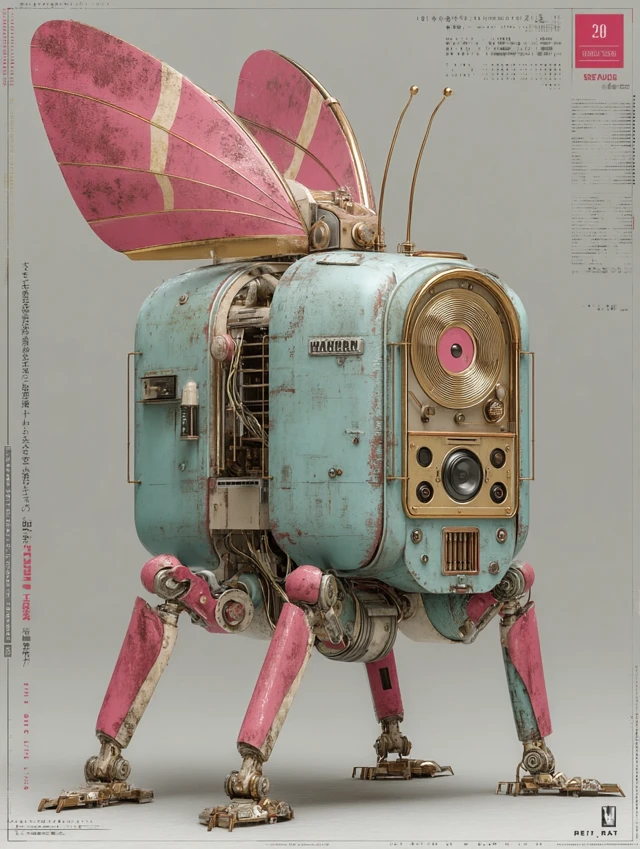 Abstract Automatron Butterfly Art