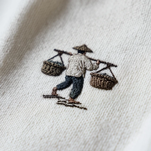 White Embroidered TShirt Classic Design