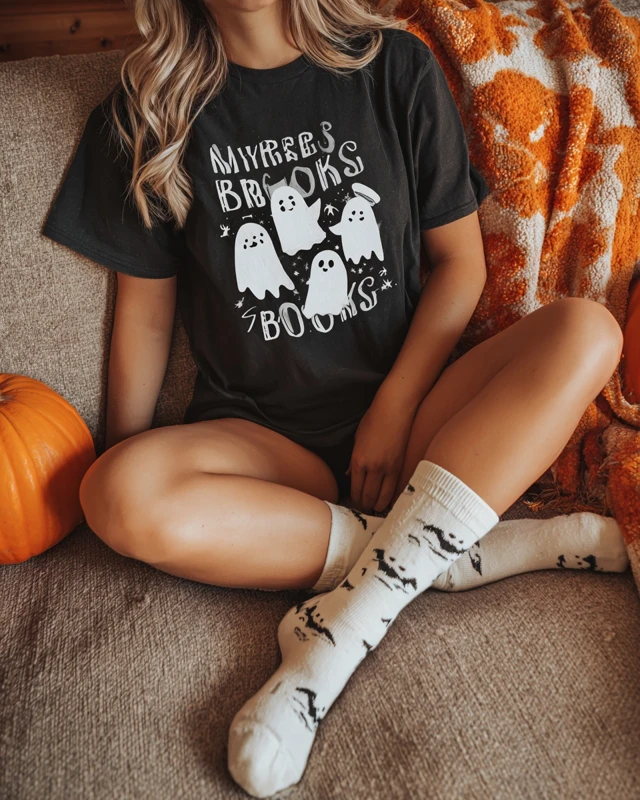 Halloween MyersBriggs Books TShirt Lifestyle Photo