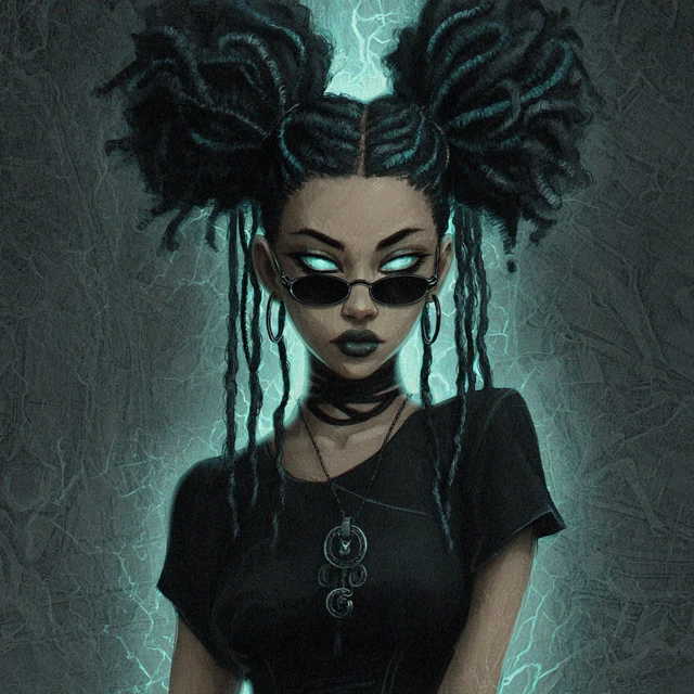 Ethereal Cypherpunk Avatar Neon Lights