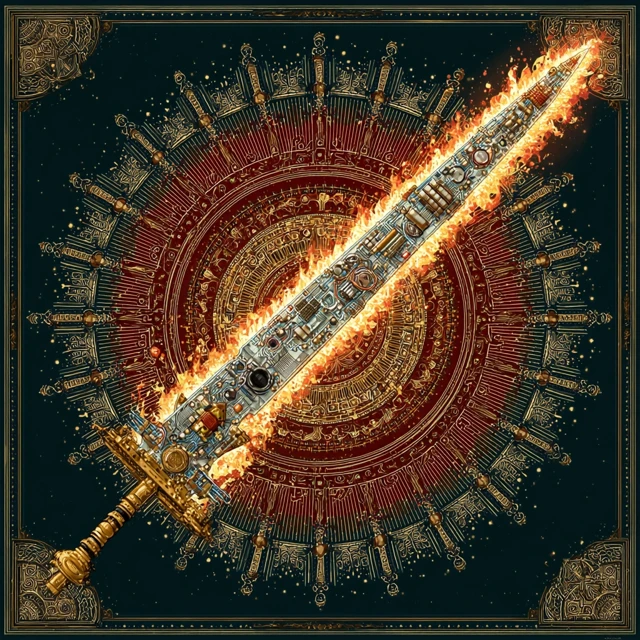 Electronic Greatsword Art Deco Design