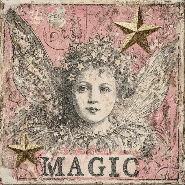 Magic Fairy Portrait Vintage Art