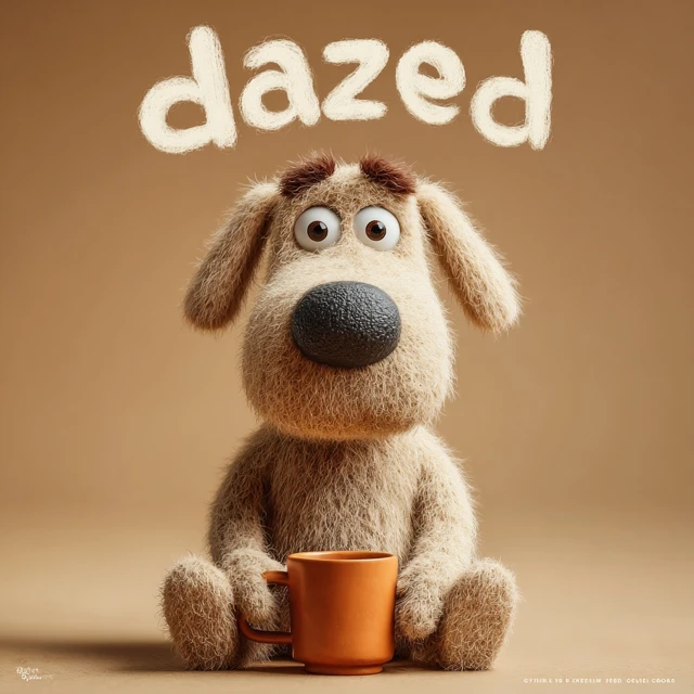 Dazed Labrador 3D Character with Mug