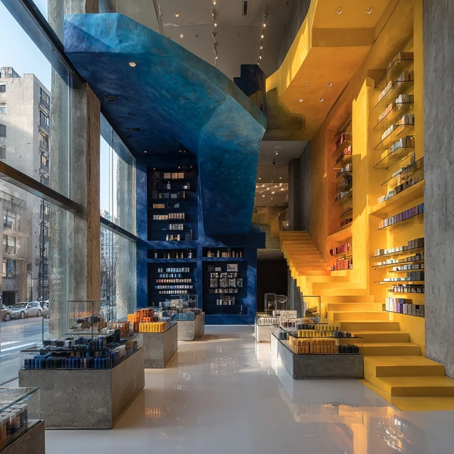 Trendy Blind Box Store with Stunning Gradient Design