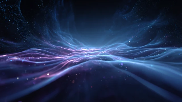 Digital Energy Waves High Tech Visualization