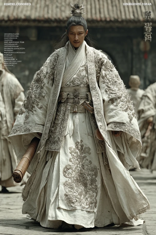 Sun Wu Portrait Handsome East Asian Man Art