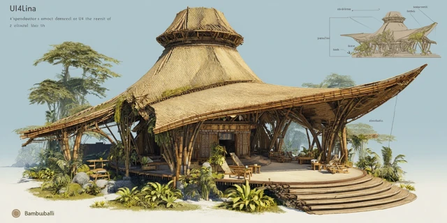 Bamboo Pavilion Design Tropical Architecture Exterior