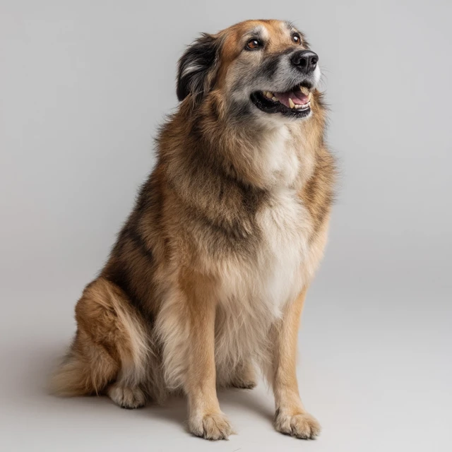 Mature Dog Studio Portrait