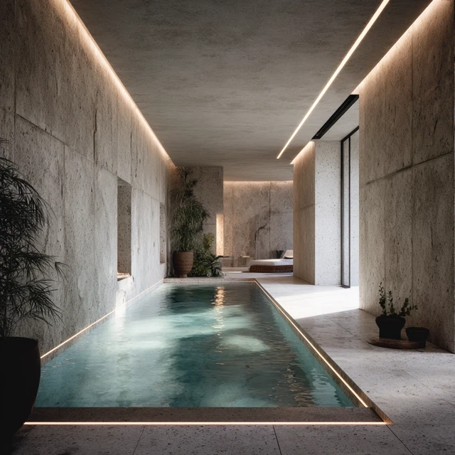 Luxury Indoor Pool Modern Interior Design