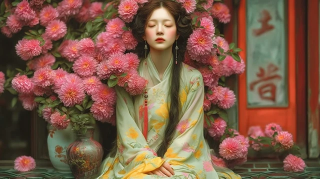 Dream of the Red Chamber Chinese Beauty Blossom