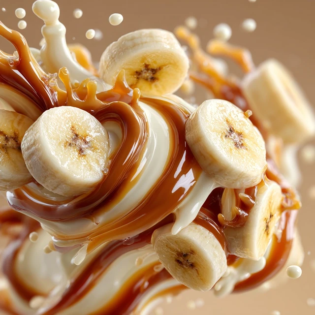 Banana Toffee Delight 3D Rendering