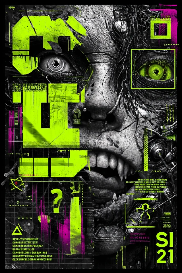 S2H Magazine Cover: Grunge Robot Villain