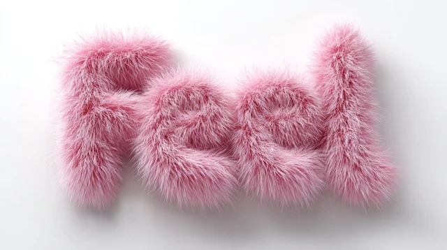 Pink Fur Feel 3D Render Soft and Fluffy Texture