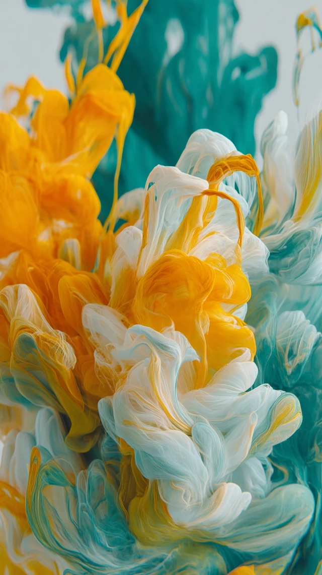 Abstract Smoke Background Fluid Motion Vibrant Colors