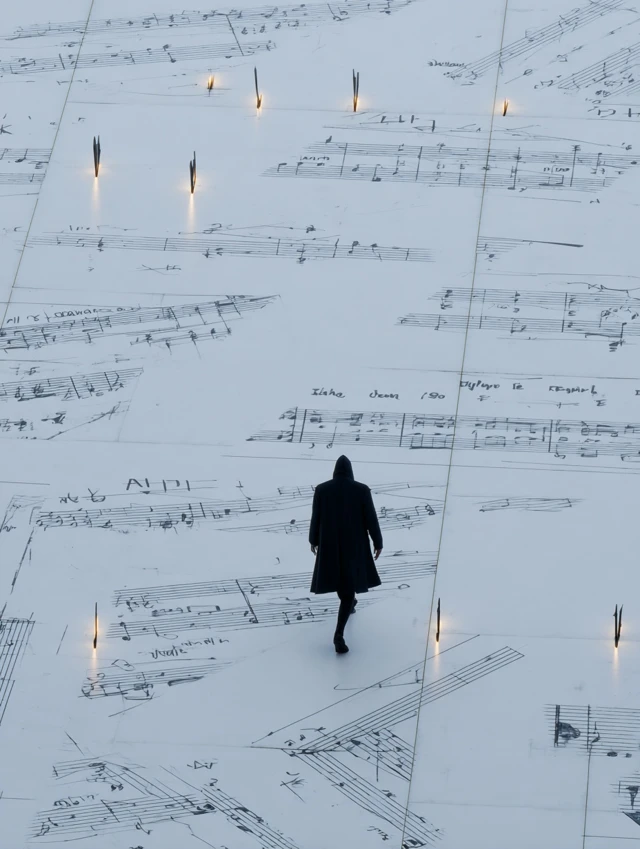 Music Sheet Art AHK Initials 3D Emotive