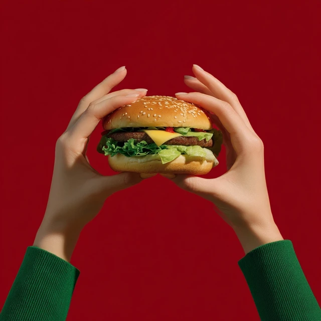 Delicious Hamburger Food Photography Close Up