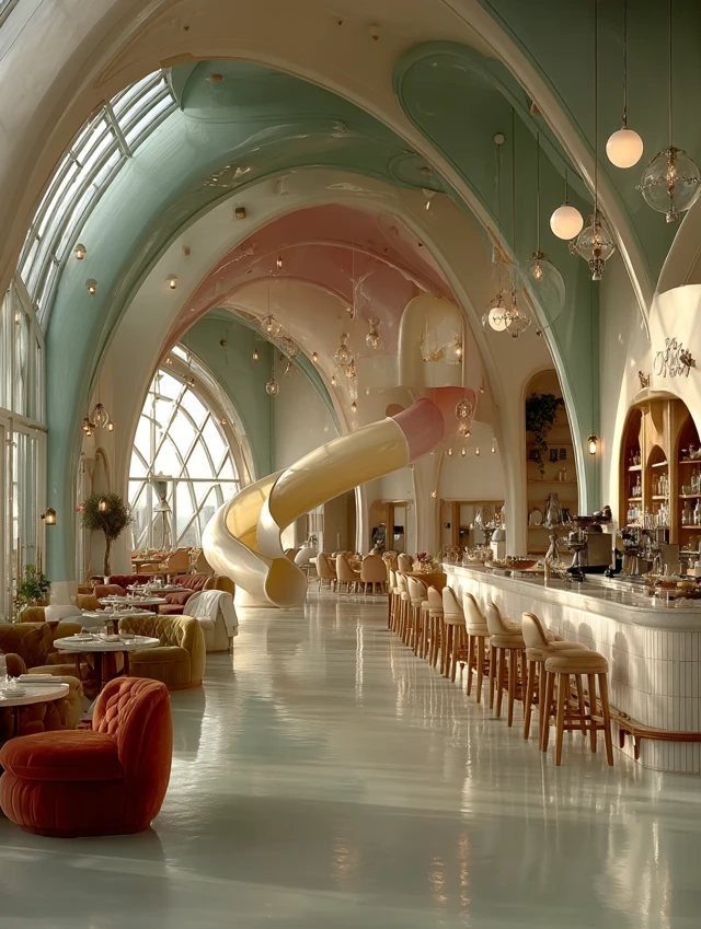 Dreamy Childrens Restaurant Gaudi Style Interior