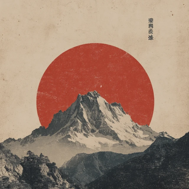 Japanese Mountain Poster Art
