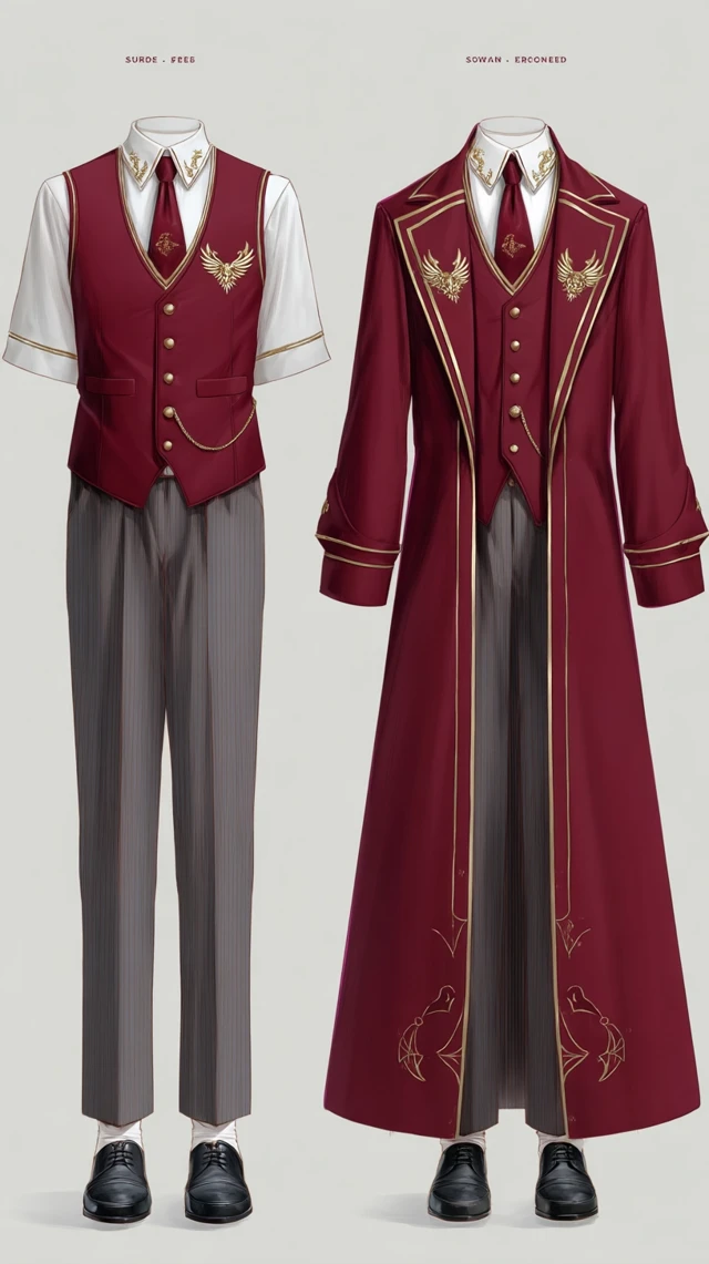 Fantasy Magic School Uniforms Illustration