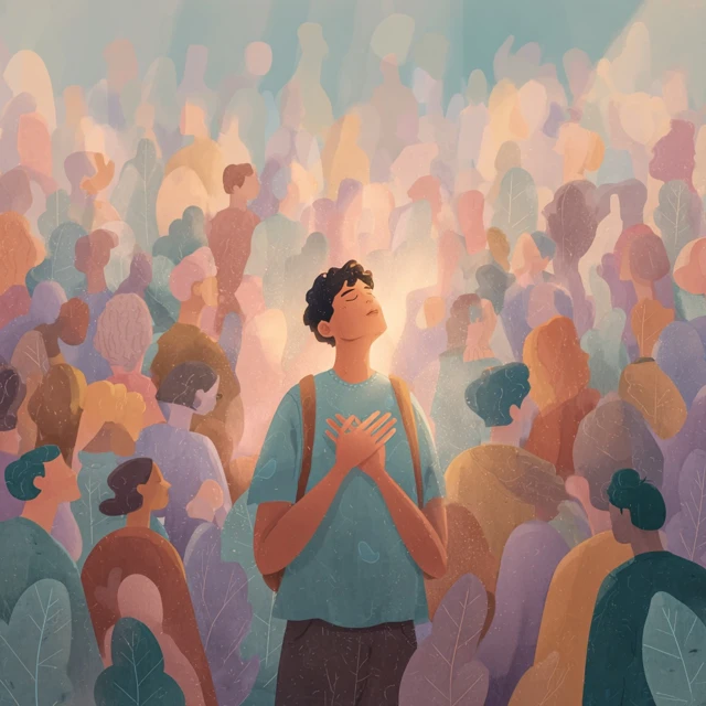 Peaceful Illustration Soft Pastel Colors