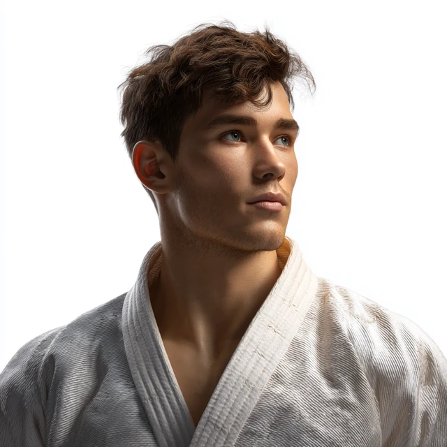 Judo Athlete Photorealistic Portrait