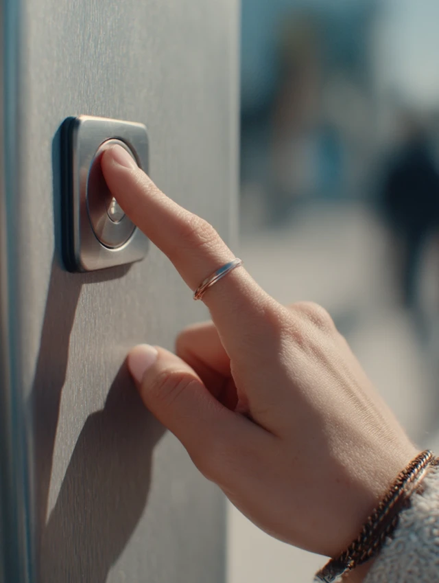Delivery Promo Image Doorbell Press Noon Lunchtime