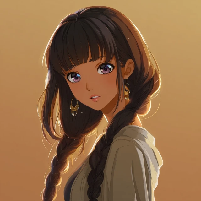 Anime Girl Portrait Beautiful Illustration