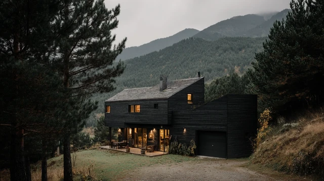 Modern Cabin in Andorra Mountain Photography