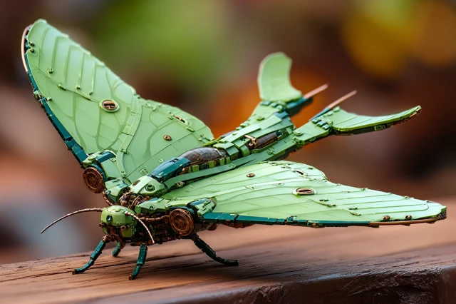 SciFi Luna Moth Mothership BioMimicry