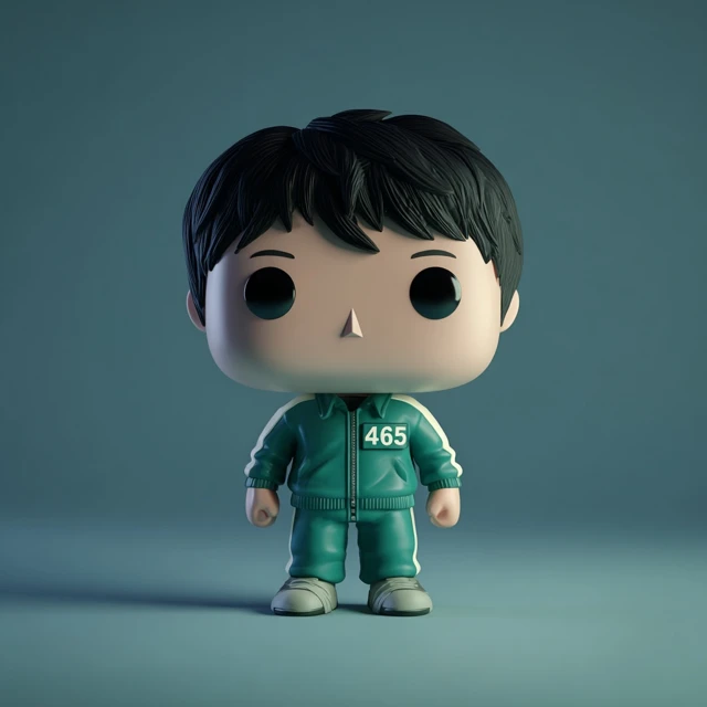 Seong Gi-hun Funko Pop Squid Game 3D Render