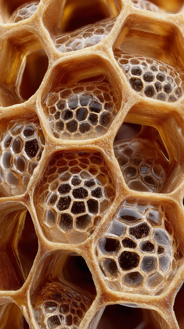 Detailed Macro Honeycomb Close Up