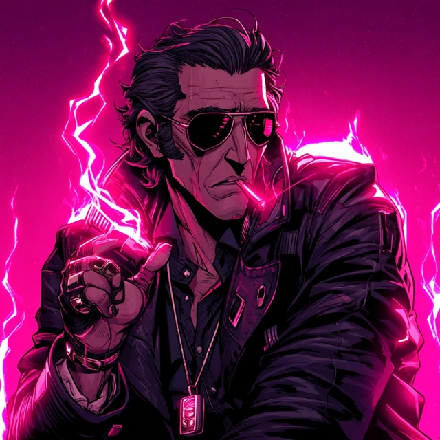 Cyberpunk Fonz A Retro Futuristic Illustration