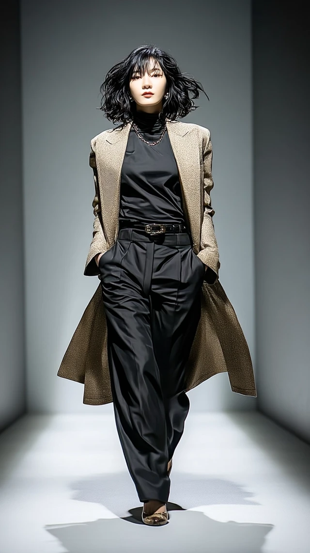 Korean Woman on Runway High Fashion 4K