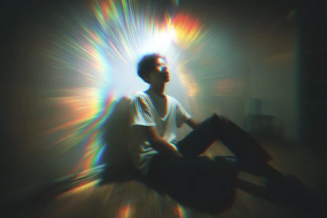 Trippy Eye Rainbow Colors Psychedelic Hallucination
